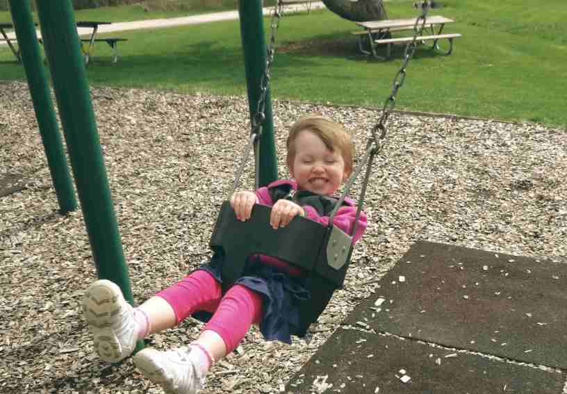 Playing outside with my daughter