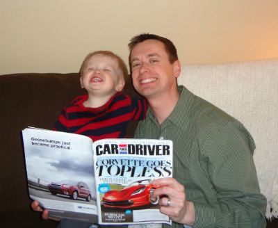 Reading Car & Driver Magazine together