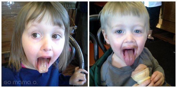 ice cream eating kids