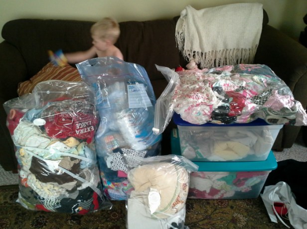 lots of baby clothes