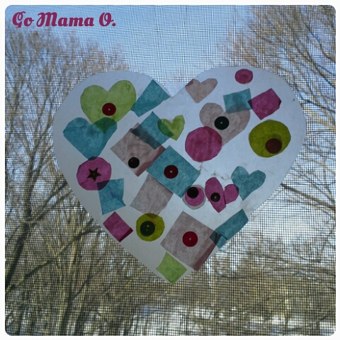 heart shaped sun-catcher craft