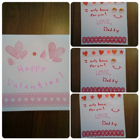 the valentines day card I received