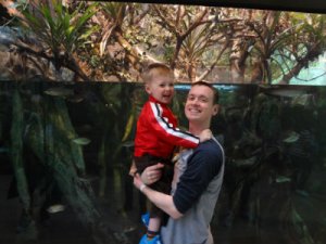 This was one picture of Daddy O. and Little Brother that used the burst mode. 