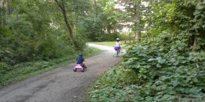Kids on a bike ride