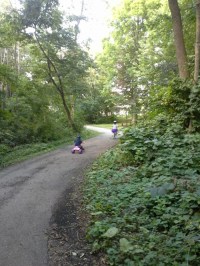 Kids on a bike ride