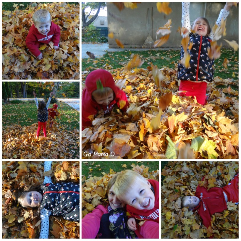 Go Mama O. Playing in the Leaves