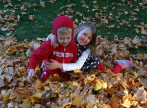 This fall - My medium girl is full of hugs - even if her brother doesn't want them. 