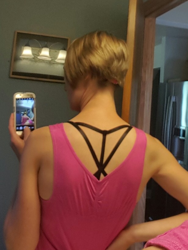 Back view - workout gear