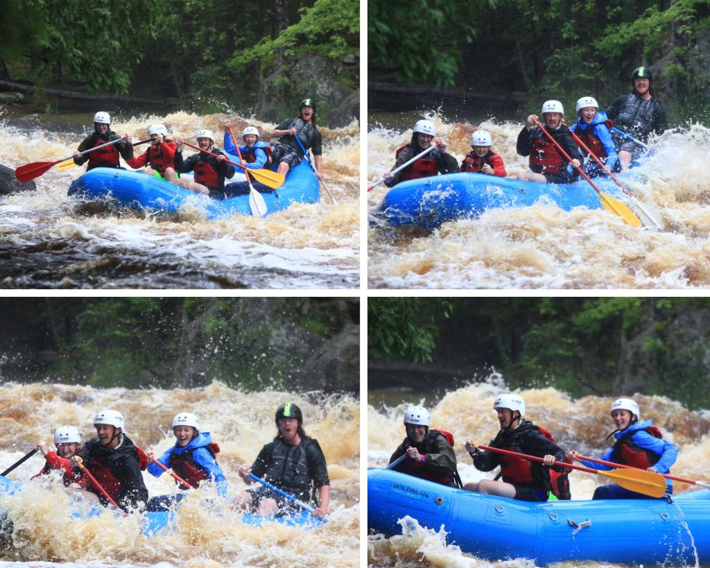 Sequence of going through horserace rapids Go Mama O.