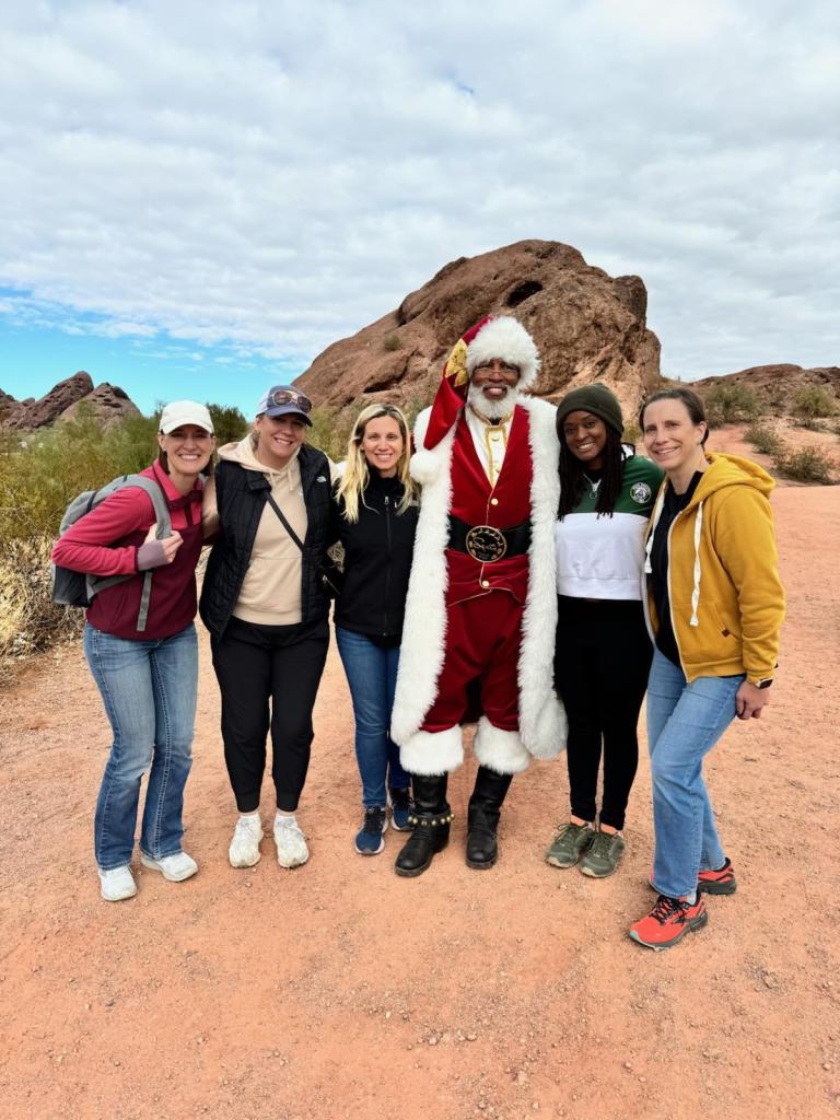 We got our picture with Santa in the desert!